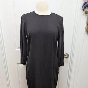 Universal Standard Size 0-00 Refined Luxe Twill Sheath Dress Black
